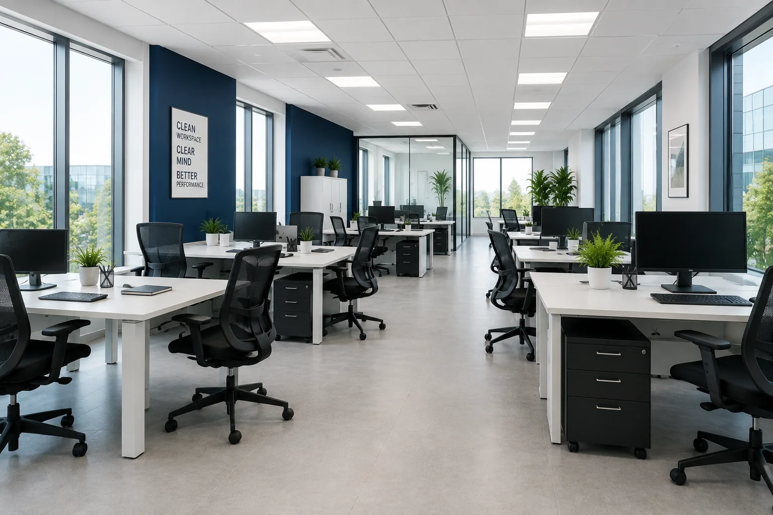 Modern office ready for staff